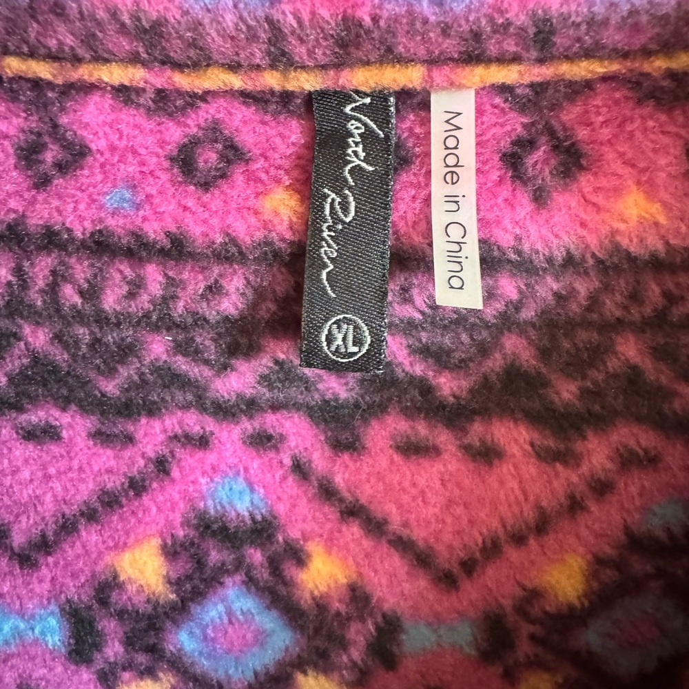 Pink And Purple Patterned Pullover - image 2